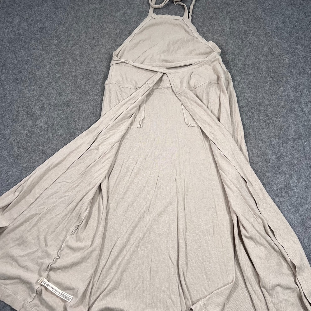 Free People FP Beach Beige Cooper Midi Wrap Halter Dress Women's Size XS - Picture 7 of 10